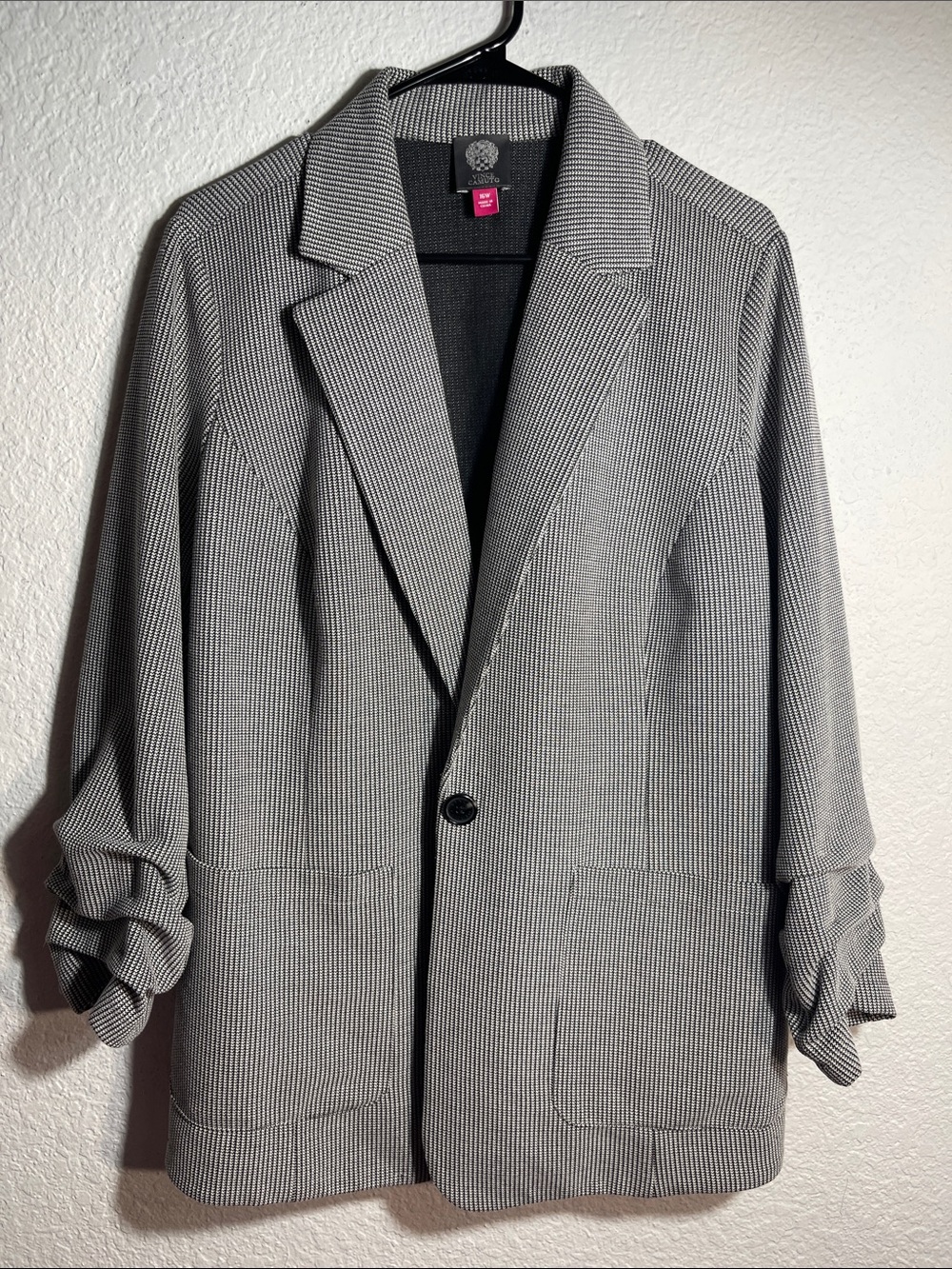 Vince Camuto Black & White Micro-Check Blazer
